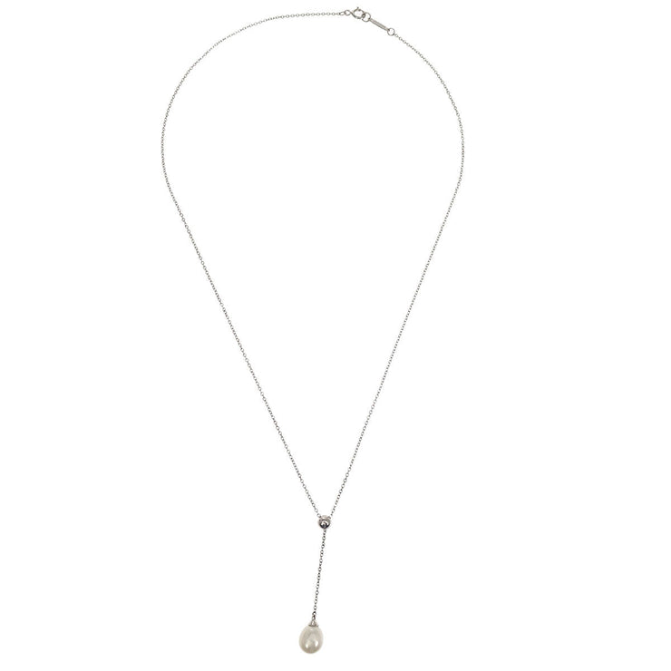 Tiffany & Co. Pendant Necklace 750 Silver Freshwater Pearl 154277