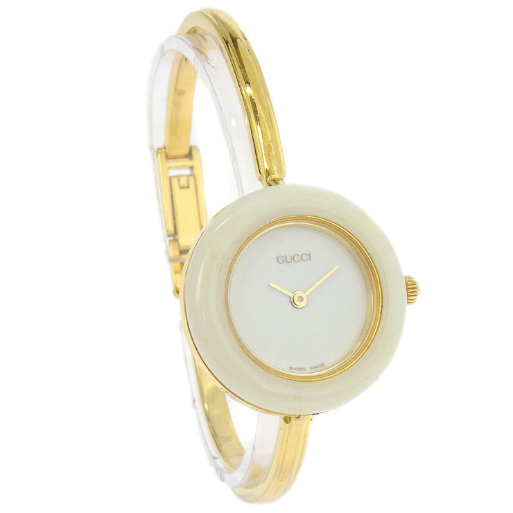 Gucci 11/12.2 Change Bezel Chameleon Quartz Watch SS 154307