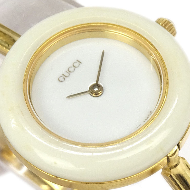 Gucci 11/12.2 Change Bezel Chameleon Quartz Watch SS 154307