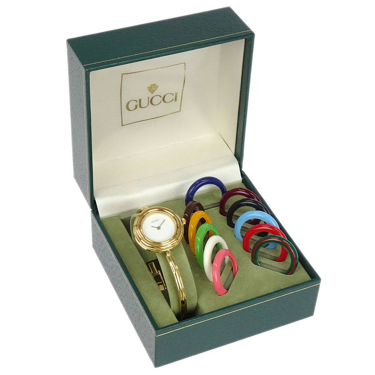 Gucci 11/12.2 Change Bezel Chameleon Quartz Watch SS 154310