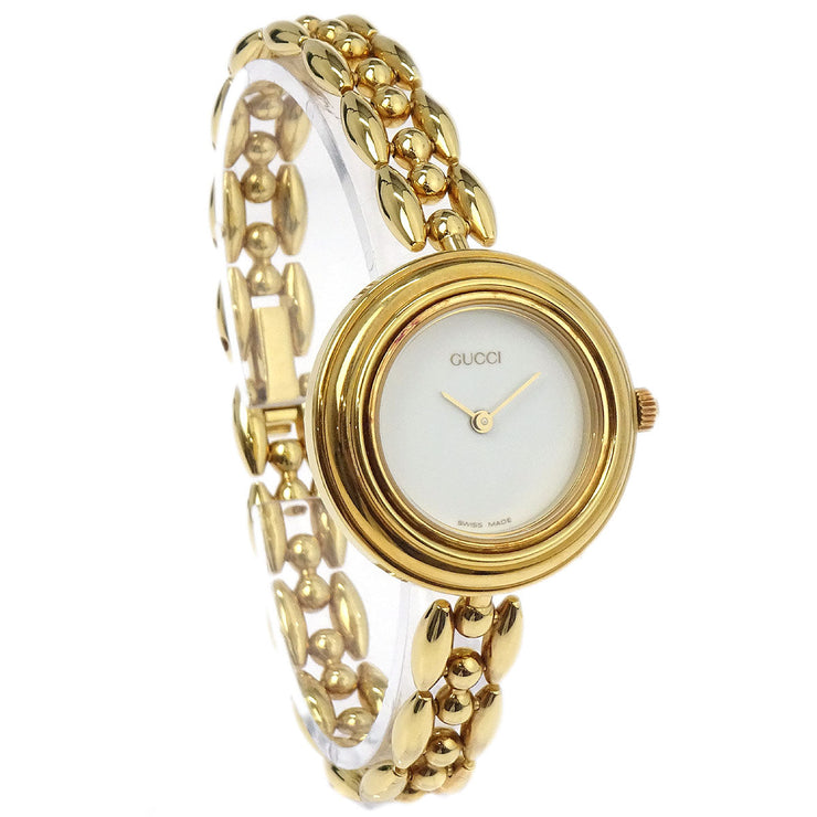 Gucci 11/12 Change Bezel Chameleon Quartz Watch SS 154311