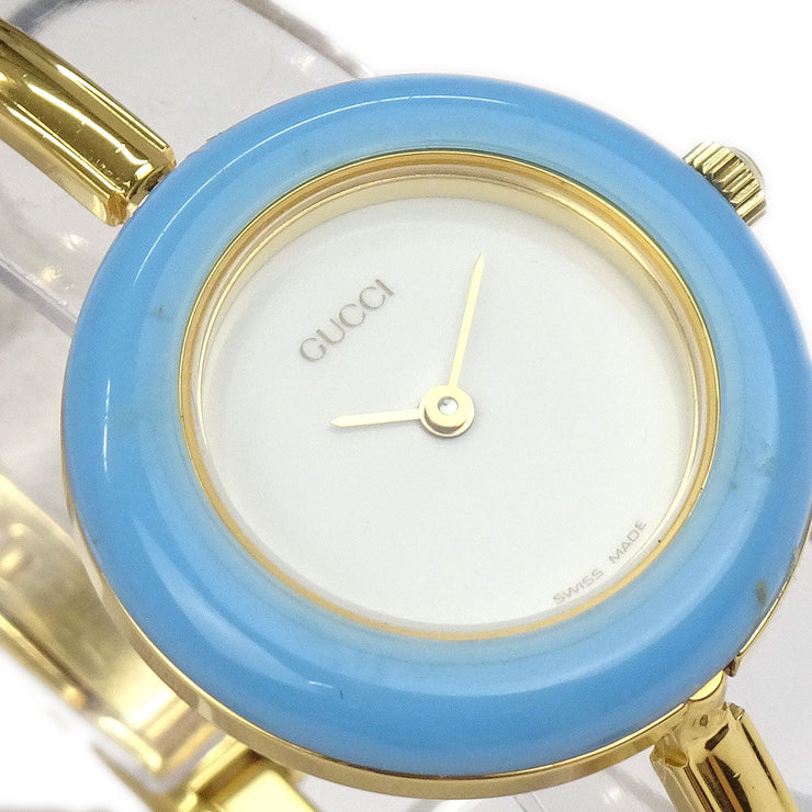 Gucci 11/12.2 Change Bezel Chameleon Quartz Watch SS 154313