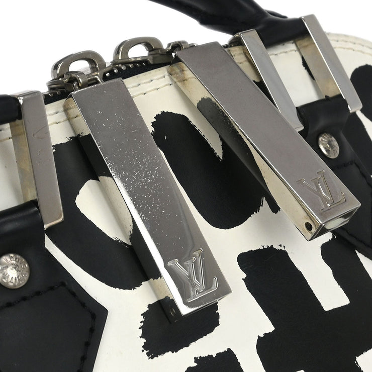 Louis Vuitton Black Graffiti Alma MM Handbag M92179 BA0041 154316