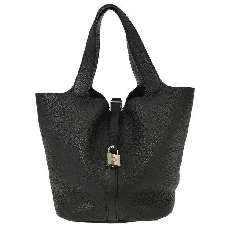 Hermes Black Taurillon Clemence Picotin Lock 26 GM Handbag AIT001KT 154319