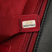 Chanel Black Lambskin Circular Handle 2way Handbag 154321