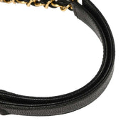 Chanel Black Calfskin Grand Shopping Tote GST Chain Handbag 154323