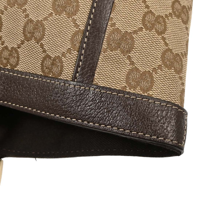 Gucci Beige Canvas GG Abbey D Ring Tote Handbag 130739 002404 154326