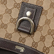 Gucci Beige Canvas GG Abbey D Ring Tote Handbag 130739 002404 154326