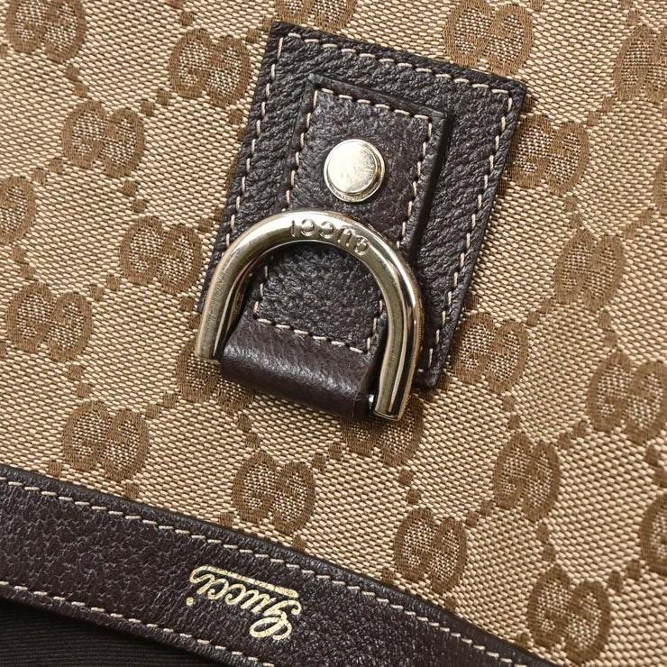 Gucci Beige Canvas GG Abbey D Ring Tote Handbag 130739 002404 154326