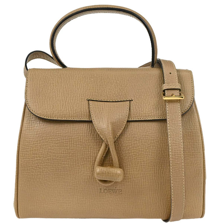 Loewe Beige Leather 2way Handbag 154342