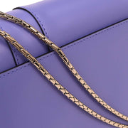 Bvlgari Purple Leather Serpenti Forever Shoulder Bag 154352