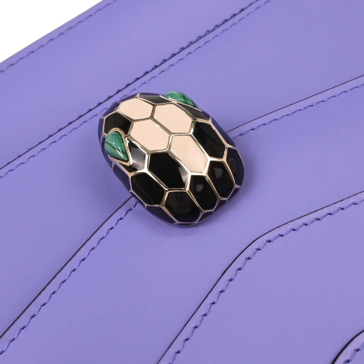 Bvlgari Purple Leather Serpenti Forever Shoulder Bag 154352