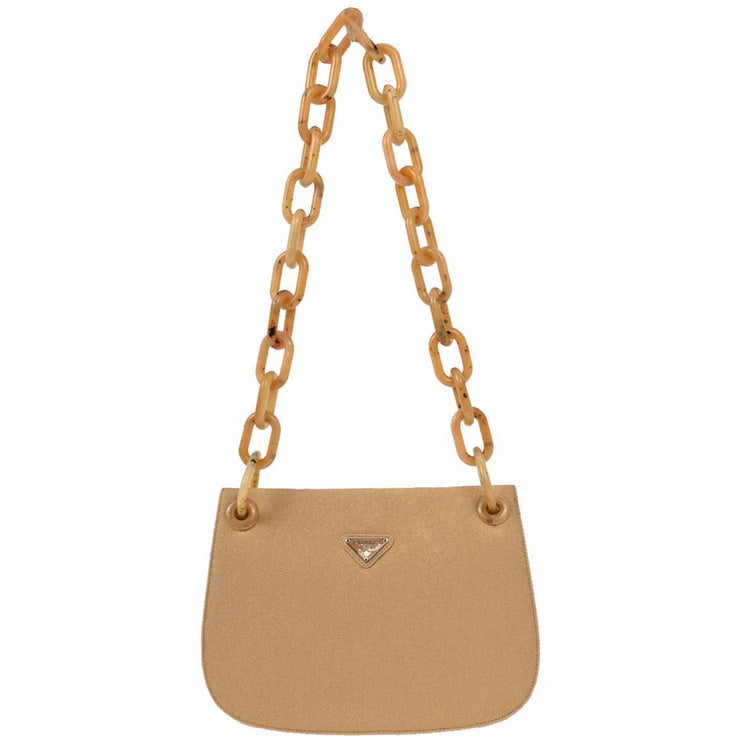 Prada Beige Canvas Shoulder Bag 78 154354
