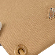 Prada Beige Canvas Shoulder Bag 78 154354