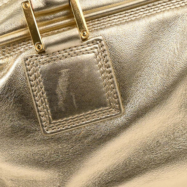 Loewe Metallic Gold Leather Amazona 28 Handbag 270709 154358