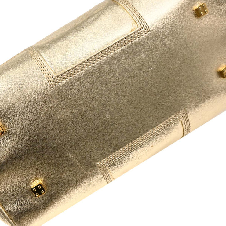 Loewe Metallic Gold Leather Amazona 28 Handbag 270709 154358