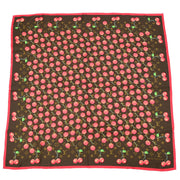 Louis Vuitton Brown Monogram Cherry Scarf 85 M71962 Small Good 154364