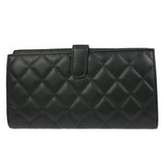 Chanel Black Calfskin Cambon Ligne Long Wallet 154366