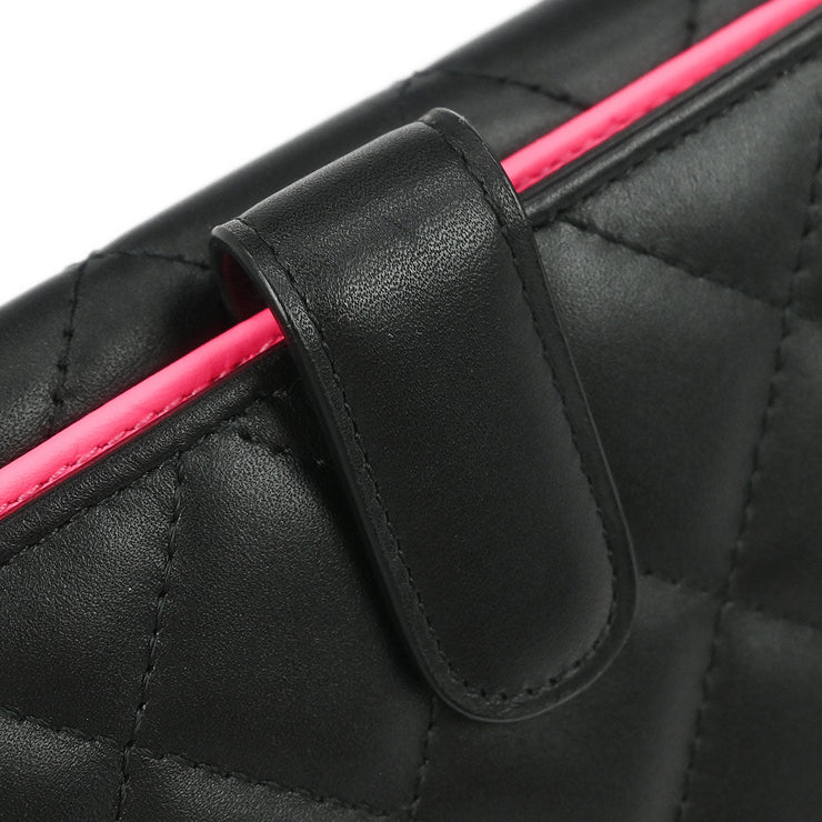 Chanel Black Calfskin Cambon Ligne Long Wallet 154366