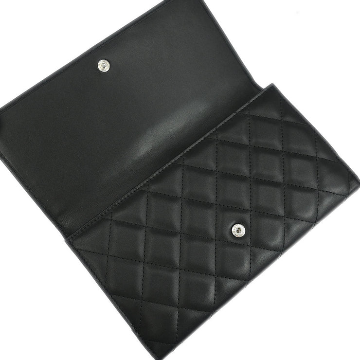 Chanel Black Calfskin Cambon Ligne Long Wallet 154366