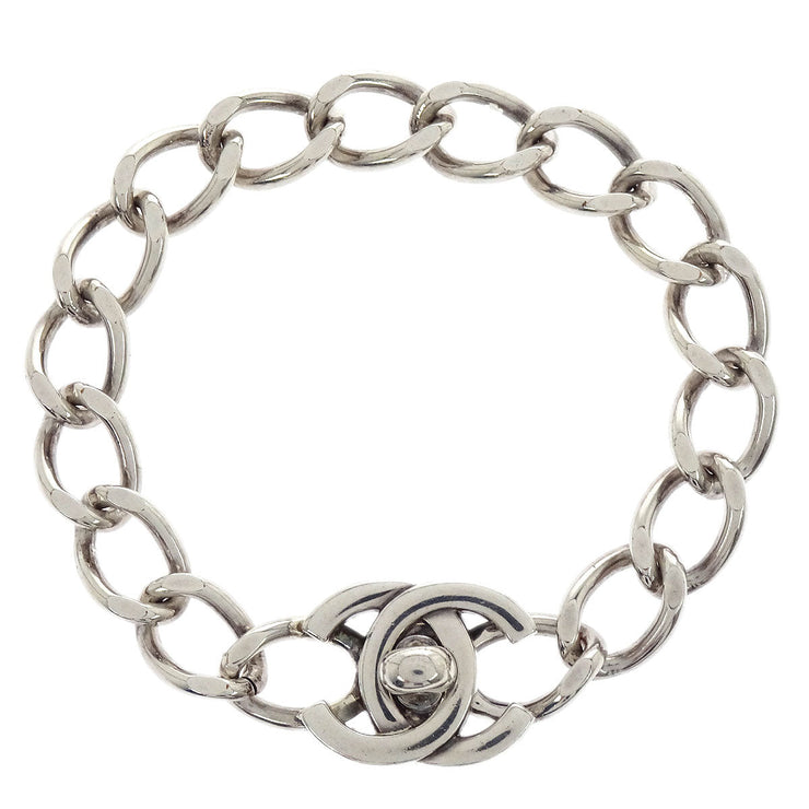 Chanel CC Turnlock Bracelet Silver 96P 154370