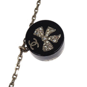 Chanel Silver Medallion Chain Pendant Necklace 10A 154372