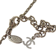 Chanel Silver Medallion Chain Pendant Necklace 10A 154372