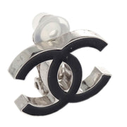 Chanel Silver CC Earrings Clip-On 04A 154378