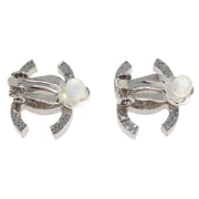 Chanel Silver CC Earrings Clip-On 04A 154378