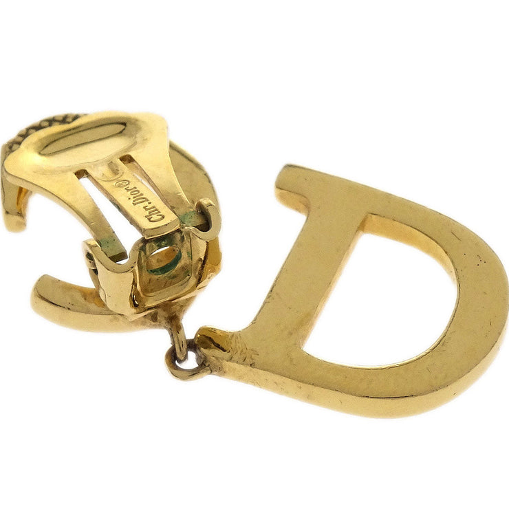 Christian Dior Earrings Clip-On Dangle Gold 154391
