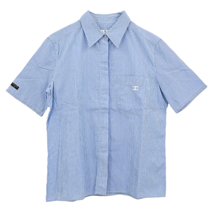 Chanel Shirt Blouse Blue 99P #40 154392