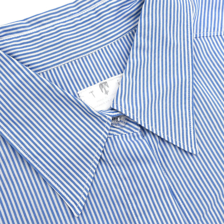 Chanel Shirt Blouse Blue 99P #40 154392