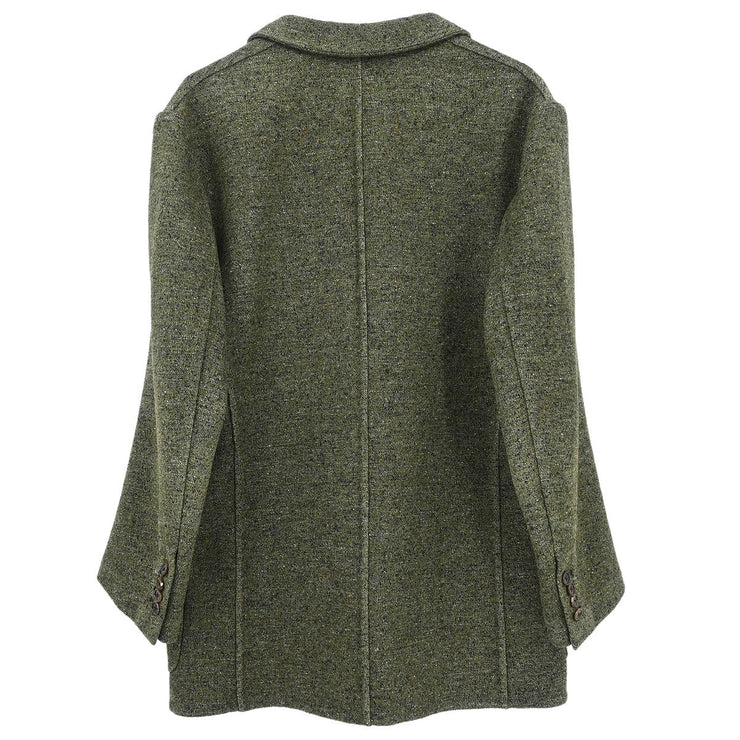 Hermes Single Breasted Jacket Dark Green 6921/003/G19501/8/R #50 154397