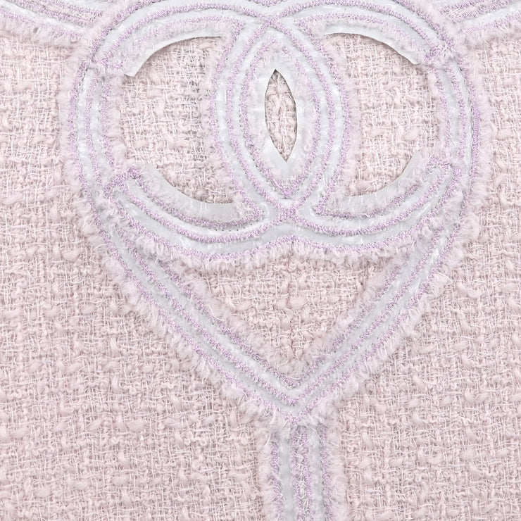Chanel Collarless Jacket Pink 09C #42 154401