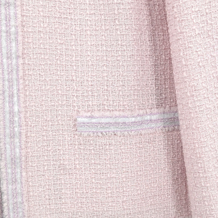 Chanel Collarless Jacket Pink 09C #42 154401