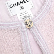 Chanel Collarless Jacket Pink 09C #42 154401