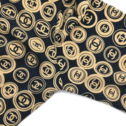 Chanel Setup Suit Zip Up Top Skirt Black 03P #38 #34 154404