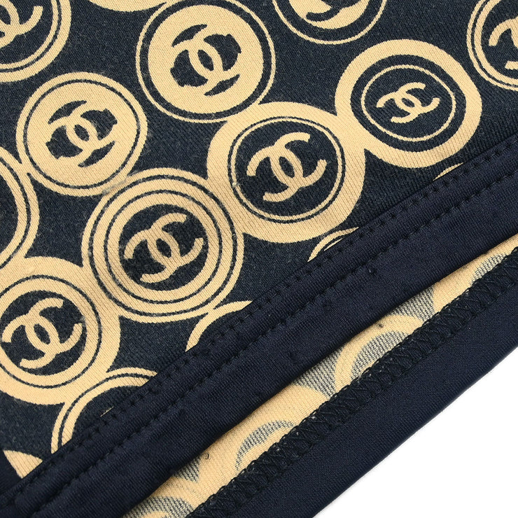 Chanel Setup Suit Zip Up Top Skirt Black 03P #38 #34 154404