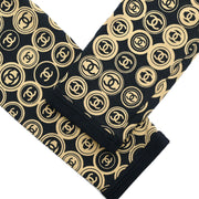 Chanel Setup Suit Zip Up Top Skirt Black 03P #38 #34 154404