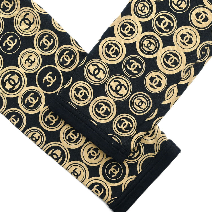 Chanel Setup Suit Zip Up Top Skirt Black 03P #38 #34 154404