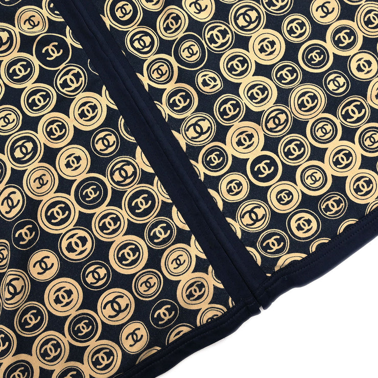 Chanel Setup Suit Zip Up Top Skirt Black 03P #38 #34 154404