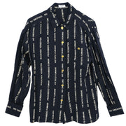 Chanel Blouse Shirt Black 154406