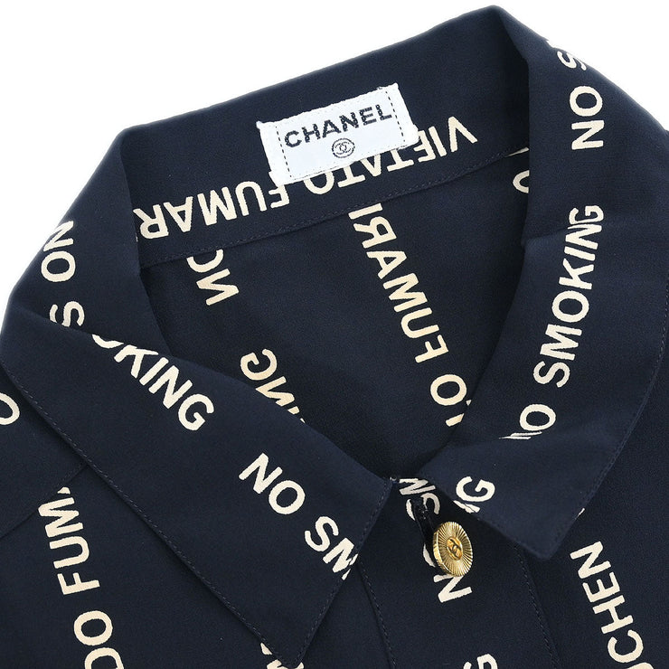 Chanel Blouse Shirt Black 154406