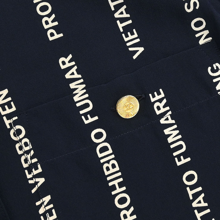 Chanel Blouse Shirt Black 154406