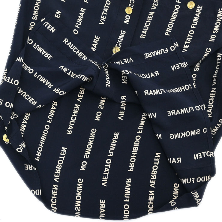 Chanel Blouse Shirt Black 154406