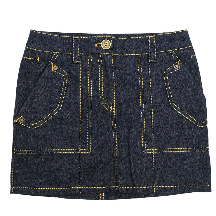 Louis Vuitton Denim Skirt Indigo RW071W WKSK01C2H #36 154408