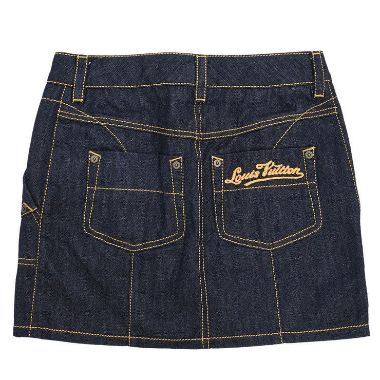 Louis Vuitton Denim Skirt Indigo RW071W WKSK01C2H #36 154408