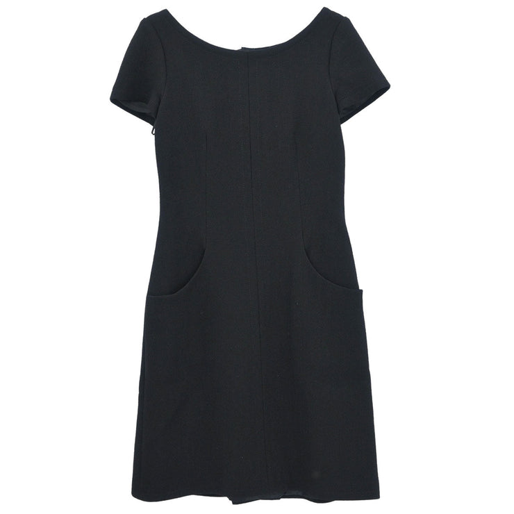 Prada Short Sleeve Dress Black APD1 2013 1785 #40 154409