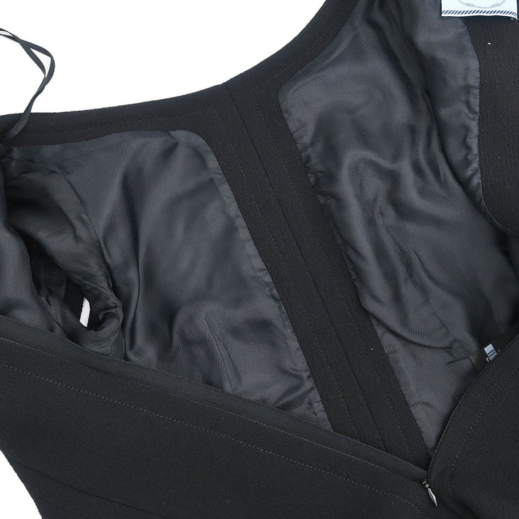 Prada Short Sleeve Dress Black APD1 2013 1785 #40 154409