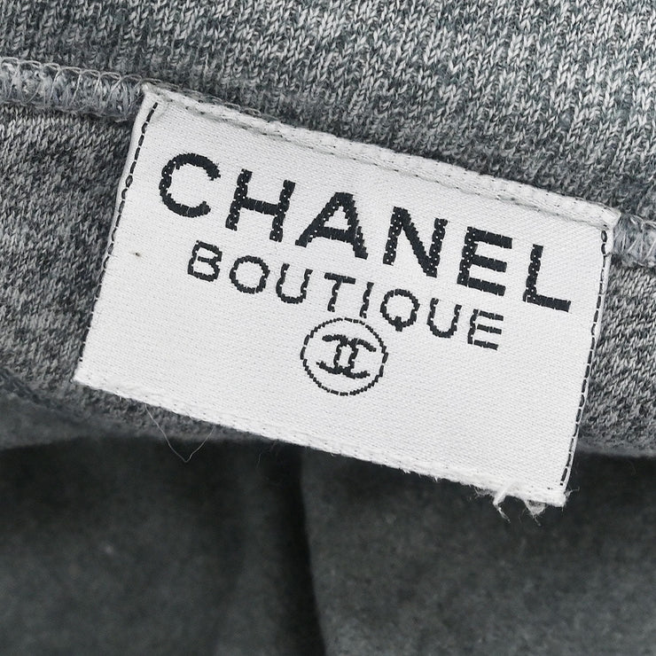 Chanel Long Sleeve Top Sweater Gray 154413
